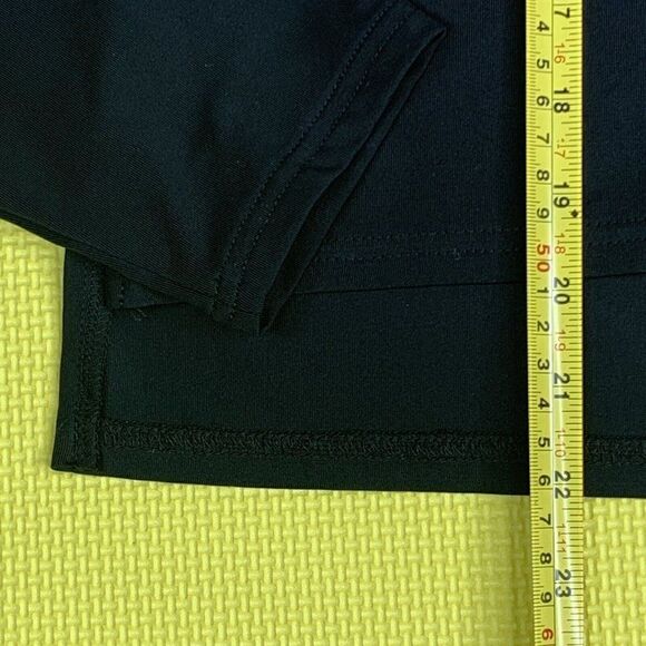 Zyia Active Black Chillcicle Perforated Laser Cut Crop Long Sleeve Shirt Top XL - Picture 9 of 10
